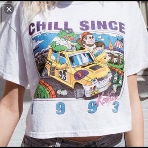 Brandy Melville Cropped Graphic Tee